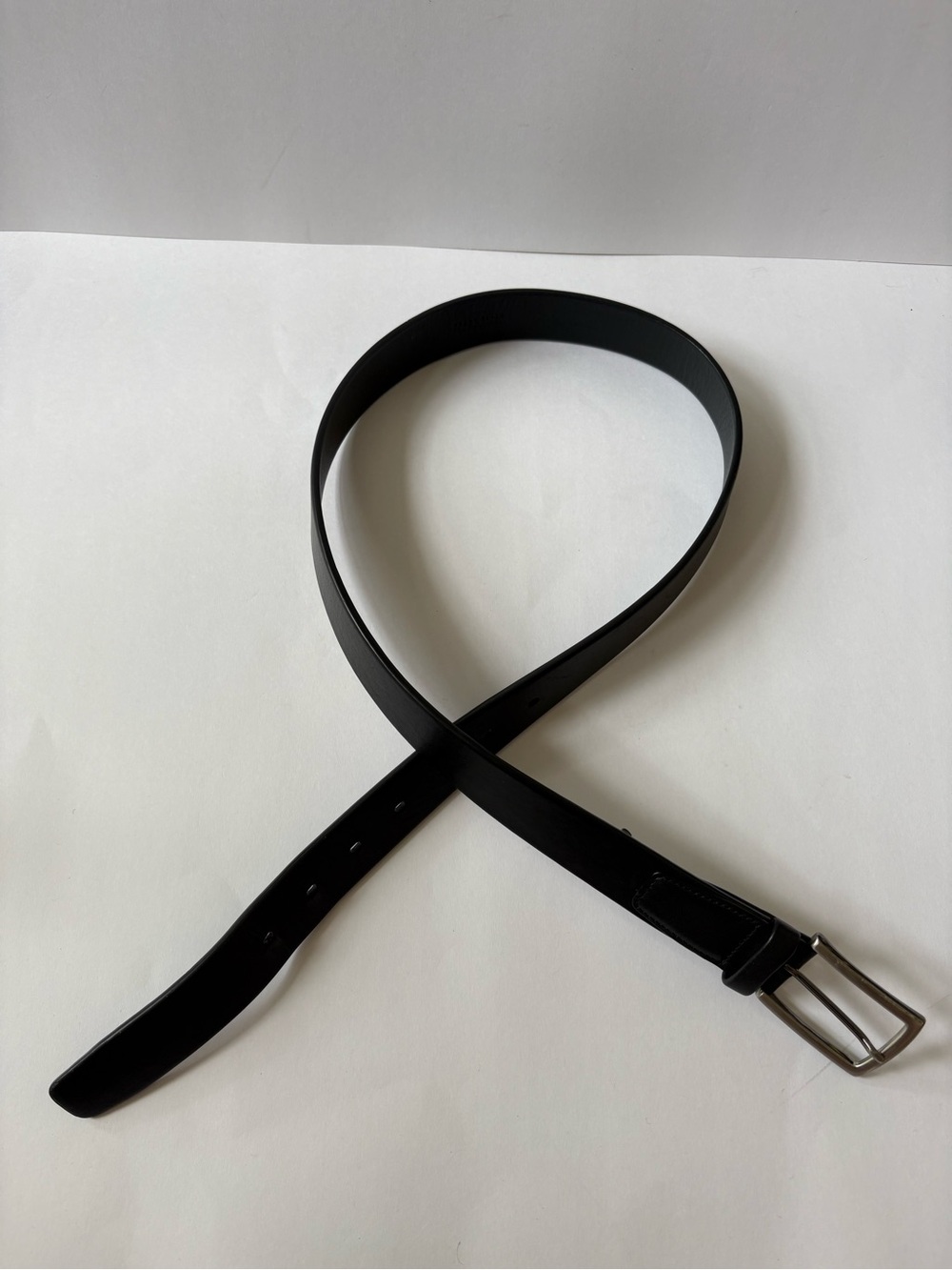 Perry Ellis Portfolio Black Full Grain Cowhide Belt Career Academia 36 Amigo